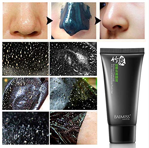 BAIMISS Nose Blackhead Remover Face Black Mask Acne Treatment Peeling Mask Suction Facial Skin Care Pore Strip Black Head Masks - Thumbnail 5