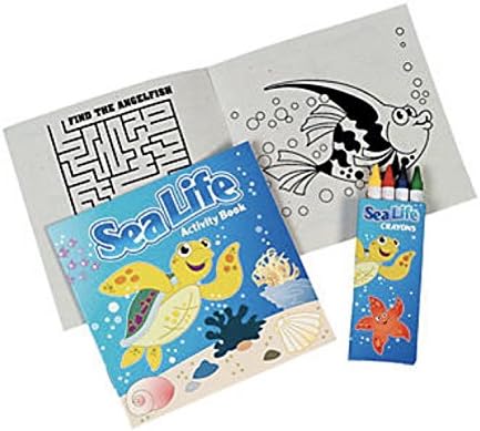 DG Shopping Spree Tropical Sea Life Booklet with Crayons (1 Dozen)