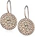 Fossil Glitz Disc Rose Gold-Tone Earrings