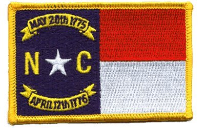 North Carolina iron-on embroidered patch