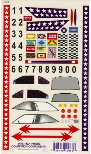 Pine Car Derby Super Stock with Bonus Number Set Decal, 5 by 8-Inch