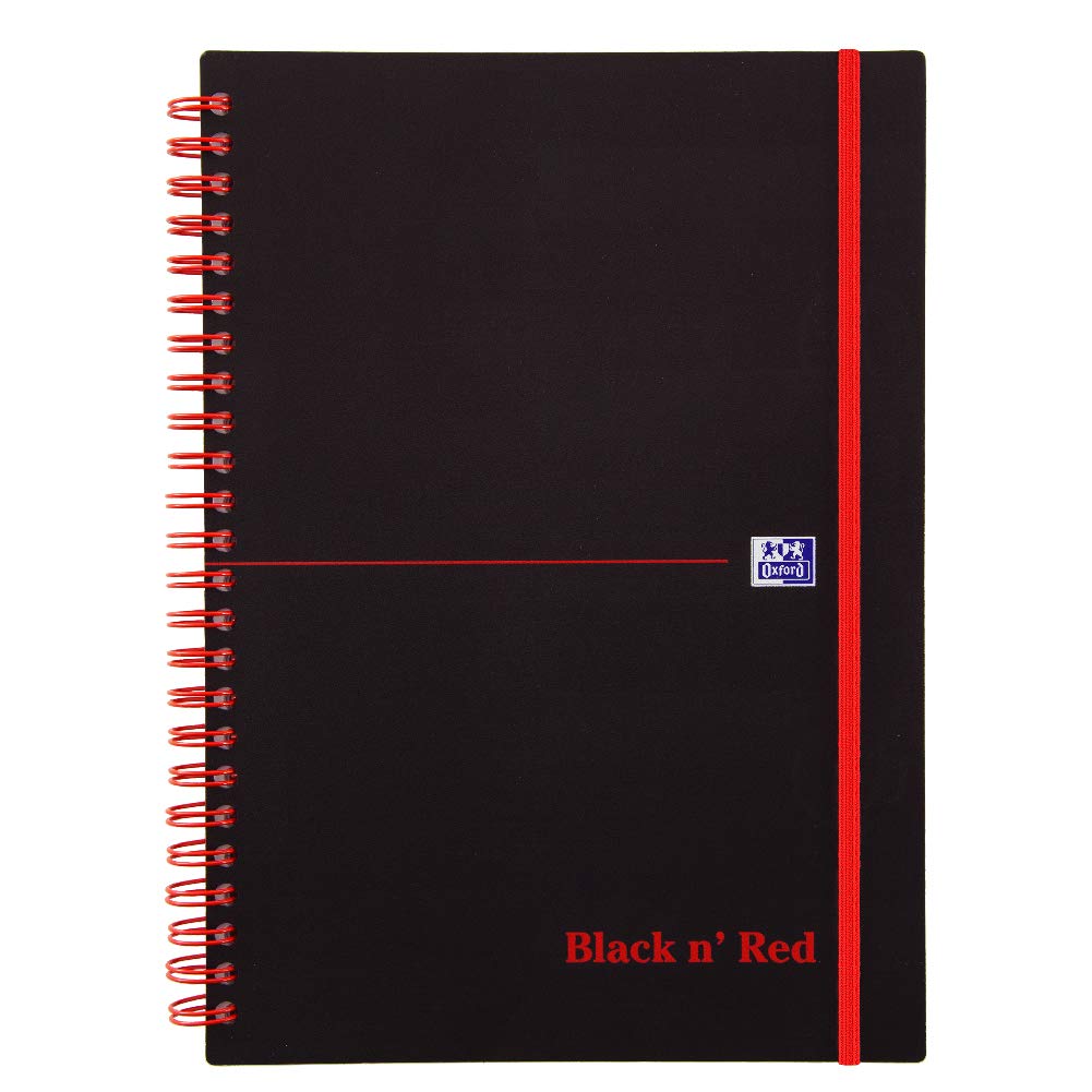 Black n' Red A5 Twinwire Poly Cover Notebook - Black/Red