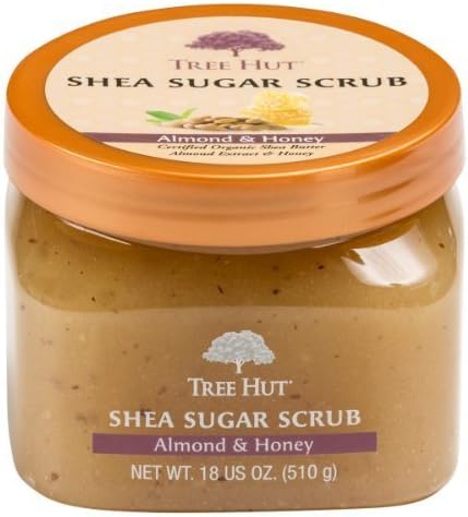 Tree Hut Tree Hut Shea Sugar Scrub, Almond &amp; Honey, 18 Ounce (Pack of 3)
