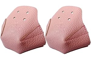GS SNOWING Roller Skate Toe Cap Guard Protectors with 4 Holes, 1 Pair Artificial Leather Roller Skate Cap Protective for Quad