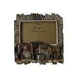 Comfy Hour Wild Western Rustic Wood Imitated Double Horse 6