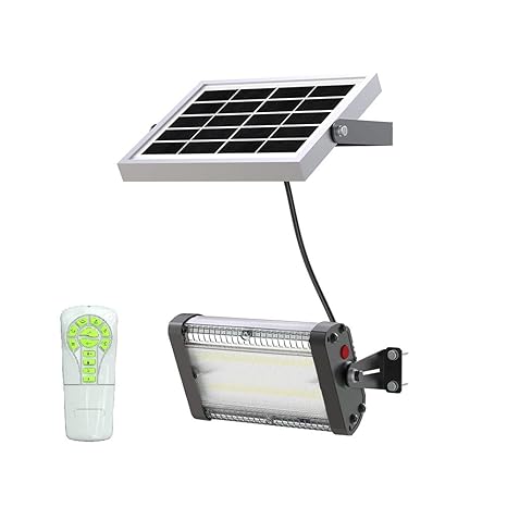 Solar Led Barn Light 4000mah Li Ion Battery For Outdoorindoor Flood Light With Remote Control 1000 Lumen By Spc