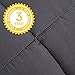 All Season Queen Goose Down Alternative Quilted Comforter with Corner Tabs - Hypoallergenic -Double Plush Fabric -Super Microfiber Fill -Machine Washable - Duvet Insert & Stand-Alone Comforter - Grey