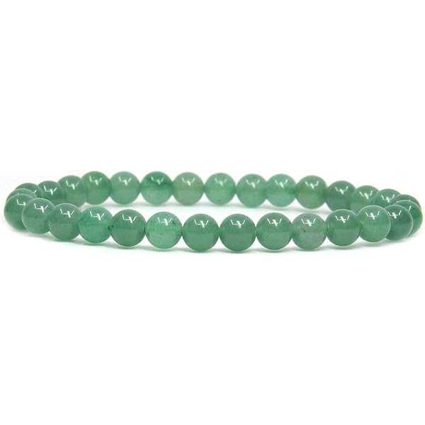 Bracelet Extensible En Pierres Naturelles - Perles D'Améthyste Et Aventurine - Fait Main