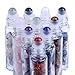 fengshuisale Essential Oil Roller Bottle EVA Carrying Travel Case and 10pcs Essential Oil Gemstone Roller Ball Bottles Glass Inside 10ml Healing Crystal Chips W3475