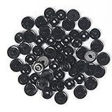 100 Glossy Black (B5) Round KAM Plastic Resin Snaps Craft Baby Bib Cloth Diaper