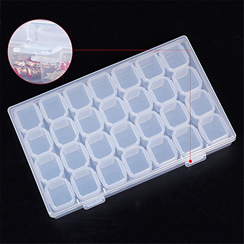 image for Kalolary 28 Grids Diamond Embroidery Box, LEOBRO Storage Case for Diam