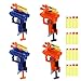 4 Pack Mini Foam Dart Toy Guns Foam Guns with 16 Small Size Foam Darts, Sport Party Favors Spring Powered Gun Kit for Kids (4 Pack Foam Guns)