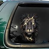 Premium Jesus Lion Car Window Sticker – Durable & Waterproof 3D Vinyl Decal for Car Side, Rear, or Bumper – Religious Gift for Christians & Lion Lovers – 6 x 4 Inches