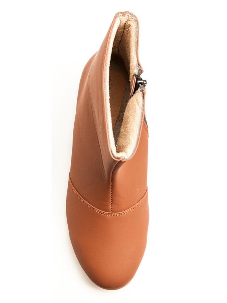 marc loire women's awesome wholesome tan flat casual zipper boots 36 eu