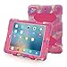 ACEGUARDER ;Slim Military Heavy Duty Cover for kids Rainproof Shockproof Drop Resistance with Back Clip for Apple Ipad mini 1/2/3 (Ice/Rose)