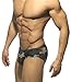 MIZOK Men's Ployester Camo Swimsuit Bikini Briefs with Adjustable Drawstring Army,L