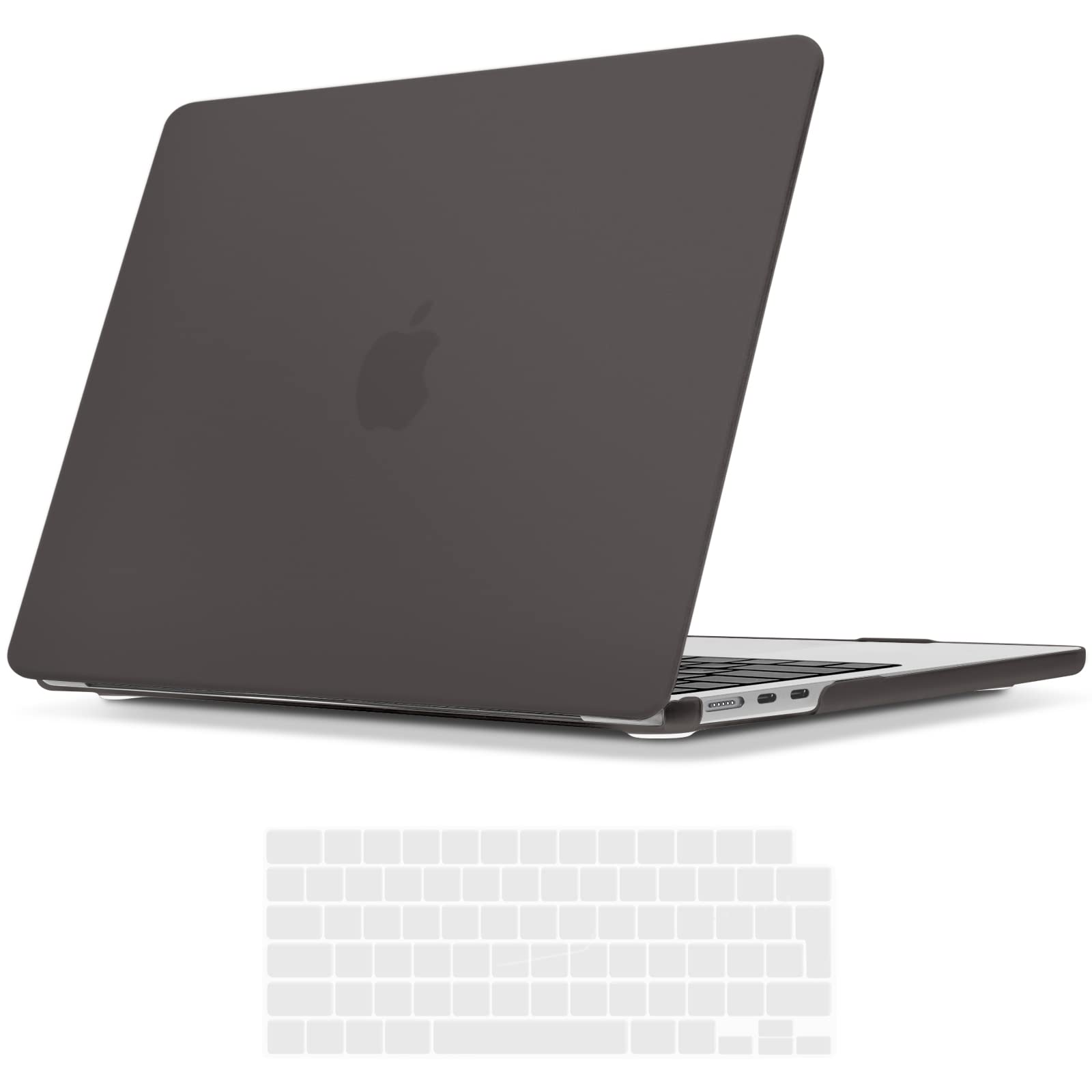 TECOOL Case compatible with MacBook Air M5 M4 M3 M2 13.6 inch 2022-2026 (A3449 A3240 A3113 A2681), Ultra-Thin Plastic Snap On Hard Shell Cover & UK EU Keyboard Protector, Frosted Grey (Matte)