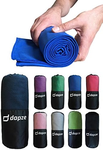Microfibre Towel Ultra-absorbent light &amp; soft Perfect for sports, fitness, outdoors, travel, beach, gym, yoga, pilates, bikram, swim, camping, hiking, backpacking and home (Dark Green, 180x80)