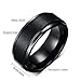 King Will Basic 8mm Black High Polish Matte Finish Tungsten Men's Wedding Ring Comfort Fit