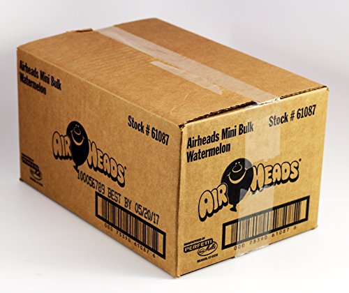 Airheads Fruit Bars Mini Bulk Case, Watermelon, Non Melting, Stocking Stuffer, Gift, Holiday, Christmas, 8 Pound - Thumbnail 2
