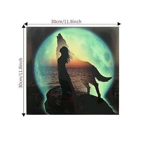 YWLINK PVC Etiqueta De La Pared Vinilo Luminoso Mujer Lobo ...