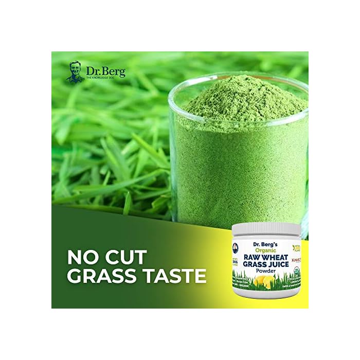 Dr. Berg’s Raw Wheatgrass Juice Powder (60 Servings) USDA Certified