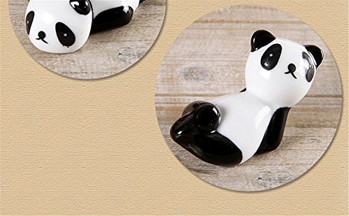8 Pcs Set Cute Panda Ceramic Ware Chopsticks Stand Rest Rack - Thumbnail 3