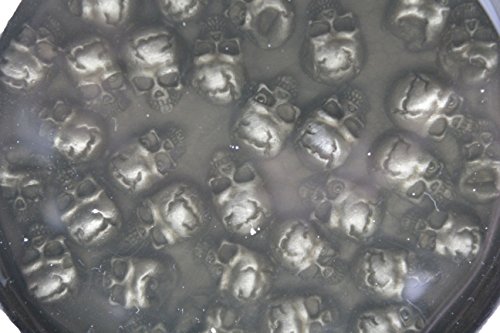 TFJ Men Gothic Belt Buckle Punk Fashion Silver Metal Mini Skulls Skeletons Taupe