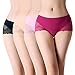 (4 Pairs) Sexy Lace Panties Women's Floral Silky No Visible Line Underwear Briefs