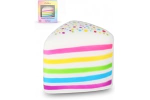 Cake Squishy Slow Rise Rainbow Cake Squishy, Jumbo Slow Rising Fidget Squeeze Ball, Soft Sensory Stress Relief Squishy for An