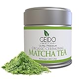 Geido Matcha Green Tea Powder - Premium, Organic, Best Taste - Packed with Antioxidants To Help Boost Alertness, Energy and Mental Focus - Healthy Detox and Weight Loss