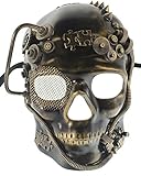 RedSkyTrader Mens Steampunk Robot Skull Masquerade Mask