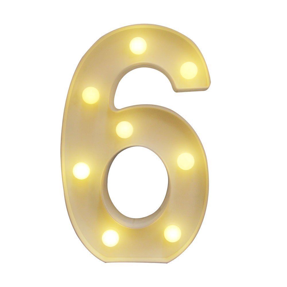 LED Leuchtziffern 0-9 Arabische Zahlen leuchten dekorative Lampe für
