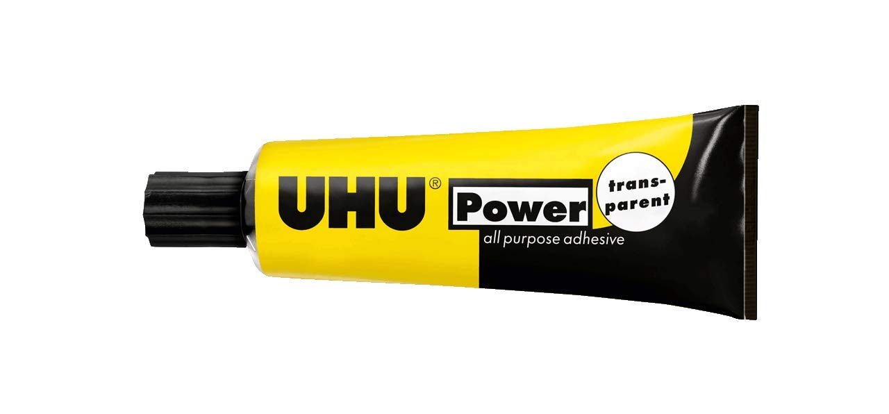UHU All Purpose Adhesive Power transparent, power adhesive with exceptional bonding strength, tubee 33ml folding box