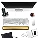 Wrist Rests,Keyboard Wrist Rest Pad,Gold PU Leather Palm Support Wrist Pad Wrist Cushion for Laptops/Notebooks/ MacBooks//PC/Computer