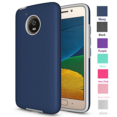 Moto E4 Case, Dretal [Shock Absorption] Ultra-thin Anti-slip Armor Silicone Rubber Heavy Duty Hybrid