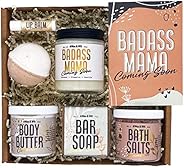 Spa Gifts for Women - New Mom Pampering Gifts, New Mom Care Package, Pregnancy Care Package - 7 PC Pregnant Mo