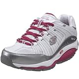 Skechers Women's Shape Ups Kinetix Response Fashion Sneaker,White/Silver/Pink,9.5 M US