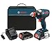 Bosch IDH182-02 Cordless Impact Driver - 18-Volt Lithium Ion Brushless Tool Kit with (2) 2.0Ah Lithium Ion Batteries, Charger and Carrying Case, Blue