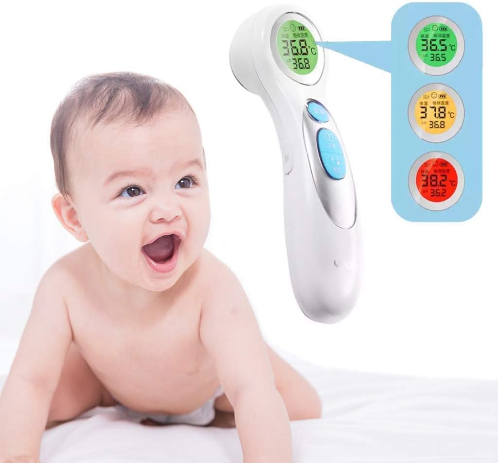 Forehead Thermometer Digital Infrared Body Temporal Thermometer Temperature Measurement Tool for Fever, for Kids, Children, Adults, Infants, Toddlers 89.6℉~109.2℉ (32℃～42.9℃)