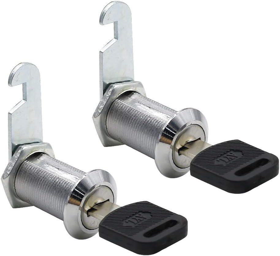 BokWin Juego de 2 candados de leva para gabinete, con llave igual a 30