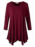 LARACE Plus Size Tops for Women 3/4 Sleeve Shirts