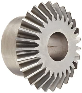 Boston Gear L Series Miter Gear, 1:1 Ratio, 20 Degree Pressure Angle, Straight Miter, Plain Bore, Steel
