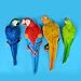 Unicoco Tropical Macaws Wall Sculpture Resin Blue Simulation Parrot Model Left Parrot Wall Hanging Decor