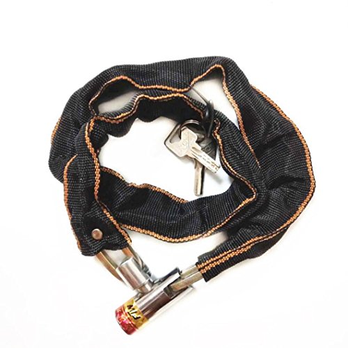 Dartphew Bike Accessories,Dartphew 1Pcs Chain Pad Lock Heavy Duty Motorbike Motorcycle Scooter Bike Motor Bicycle,for Outdoor Hiking Camping Hunting Cycling(Length: 80cm,Black) - Thumbnail 2