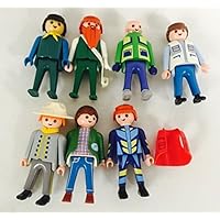 8 piece Playmobil Geobra Collectible Toys Random mix of 7 People Figures