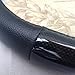 Unique Imports Premium Carbon Fiber Steering Wheel Cover Black Vinyl with Carbon Fiber Accent - Water Resistant - Hot & Cold Protection for Your Hands