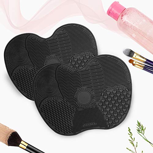 BEAKEY Makeup Brush Cleaner Mat & Makeup Brush Cleaning Egg, Portable Silicone Cosmetic Washing Tool with Suction Cups - Big Size / 2Pcs - Thumbnail 5