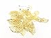 YYaaloa 50pcs 20x35mm Leaf Charms Pendant for Crafting Jewelry Making Accessory (50pcs Gold)