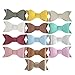 Yazon 20pcs Toddler Girls Hair Bows Alligator Clips Baby Bows Hair Clips Faux Leather Pigtail Bows for Baby Girls